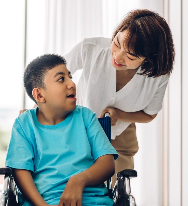 Social Care Worker And Child