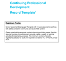 SLTRB Speech and Language Therapists CPD Record Exemplar thumbnail